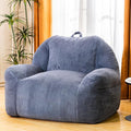 Giant Bean Bag Chair, Faux Fur Bean Bag Chair for Adults, Fluffy and Comfy Bean Bags with Filler, Big Bean Bag Sofa Chair for Reading, Gaming, Stuffed High-Density Foam, Grey-Ruum Studio Home