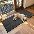 JSEI Dirt Trapper Door Mat 24"x60" Non-Slip Washable Entrance Mat, Dog Doormats, Absorbent & Fade-Resistant Floor Mats, Low Profile Welcome Mats for Entryway, Front Door, and Inside Entrance, Black-Ruum Studio Home