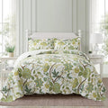NEWLAKE Cotton Bedspread Quilt Sets - Reversible Patchwork Coverlet Set, Floral Vine Pattern, Queen Size-Ruum Studio Home
