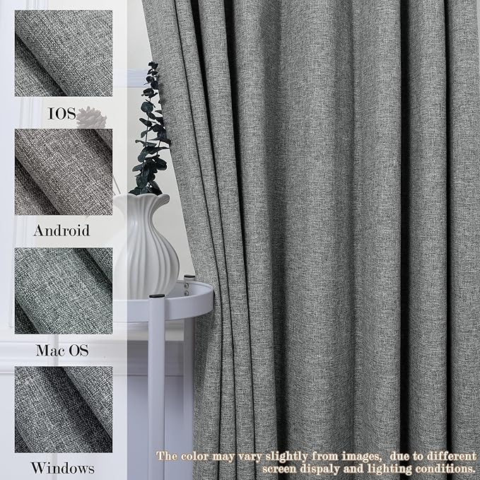 150 Inches Extra Wide Room Divider Draperies, Pinch Pleat Drapes, Absolutely Blackout Sliding Door Drapery, Total Privacy Ceiling Track Curtains, 150" W by 102" L, Mid Grey (1 Panel)-Ruum Studio Home