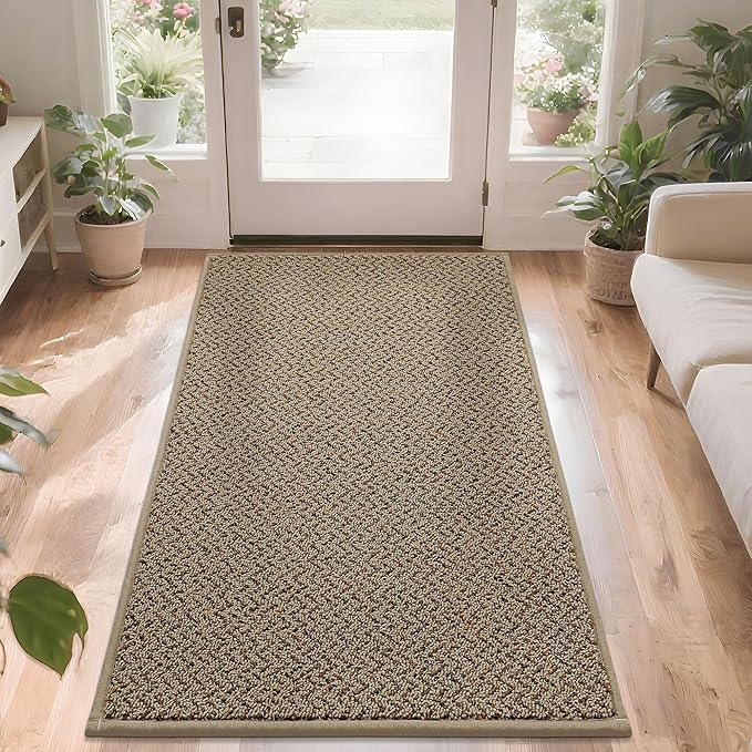 COSY HOMEER-Door-Mat 36"x60" Non Slip Absorbent Entryway Rugs Dirt Trapper Doormats Washable Entrance Mats Low Pile Welcome Floor Mat for Front Back Door and Entry Mats,Taupe-Ruum Studio Home