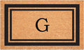 Calloway Mills 152963048G Black Border 30" x 48" Monogram Doormat Letter (G)-Ruum Studio Home