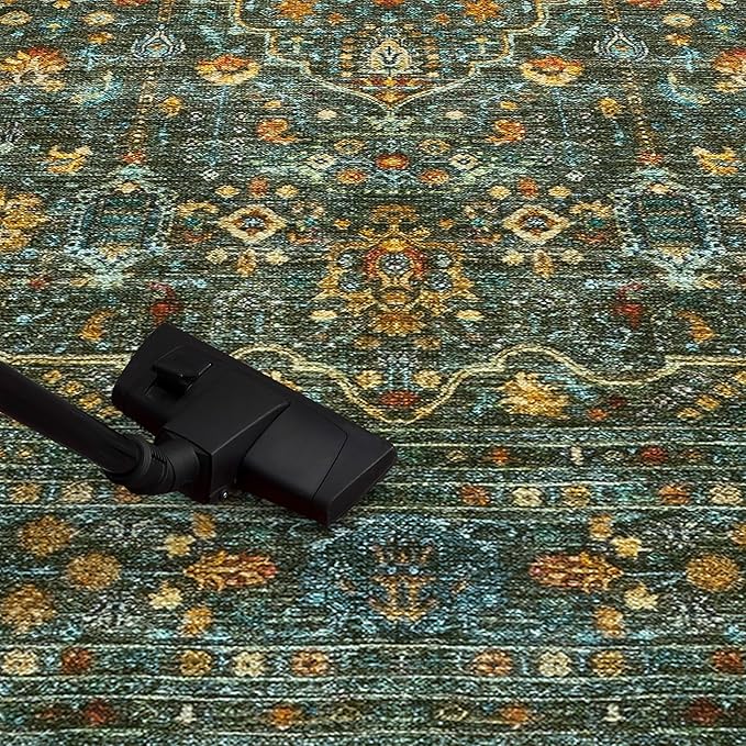 Keen Home Design 2x12 Rug - Machine Washable Runner Rug with Non-Slip Backing, Ideal for Hallway, Entryway, Kitchen, Laundry Room - Vintage, Easy Clean, Durable, Low Pile - (2'6" x 12')-Ruum Studio Home
