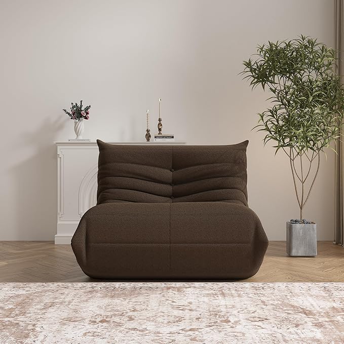 Bean Bag Chair, Memory Foam Bean Bag Sofa Large Bean Bag Chair for Adults, Bean Bag Chairs for Teens with High Density Comfortable Foam, Bean Bag for Living Room, Bedroom (Coffee)-Ruum Studio Home