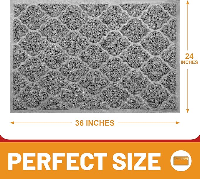 Door Mat Outdoor, 24x36, Welcome Mats for Entryway, Front Doormat for Home Entrance, Indoor Floor Mat, Durable, Non-Slip, Boot Scraper, Catches Muddy and Dirt(Grey)-Ruum Studio Home