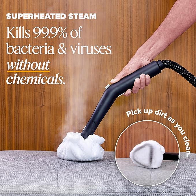 Dupray Neat Steam Cleaner with 40-Piece Accessory Kit, Powerful, chemical-free cleaning for floors, cars, tiles, grout, and more. *Kills 99.9% of Bacteria and Viruses-Ruum Studio Home
