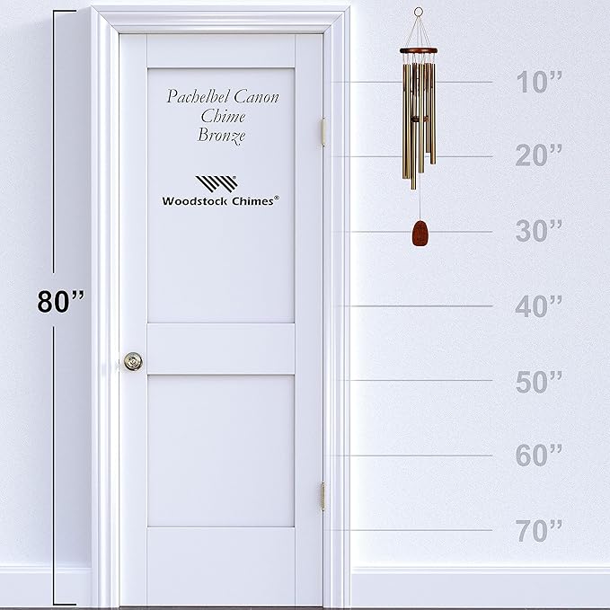 Woodstock Wind Chimes for Outside, Garden, Patio, Porch and Outdoor Decor (32") Pachelbel Canon Chime Bronze Wind Chime Gifts (PCCB)-Ruum Studio Home