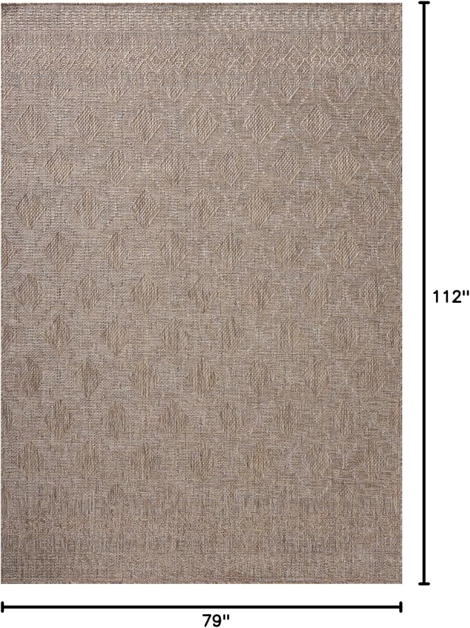 Loloi Amber Lewis Topanga Collection TOP-06 Natural/Mist 6'-7" x 9'-4" Indoor/Outdoor Area Rug-Ruum Studio Home