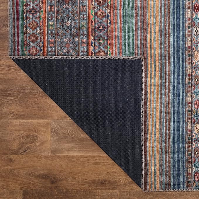Keen Home Design 9x12 Rug - Machine Washable Area Rug with Non-Slip Backing, Ideal for Living Room, Dining Room, Bedroom - Vintage, Easy Clean, Durable, Low Pile Rug - (9' x 12')-Ruum Studio Home