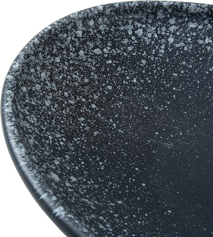 Oval Ceramic Decorative Bowl, Key Dish for Entryway Table, Small Home Decor Accent, Trinket Tray for Office Home Decor Gift (10'' Snowflake Gray without Glaze Layer)-Ruum Studio Home