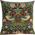 Charlotte Home Furnishings Throw Pillow Covers, Decorative Boho Pillow Covers for Couch, Living Room, Black Strawberry Square Cushion Cases 18x18 in, European Cotton Jacquard Woven, Cozy Bedroom Decor-Ruum Studio Home