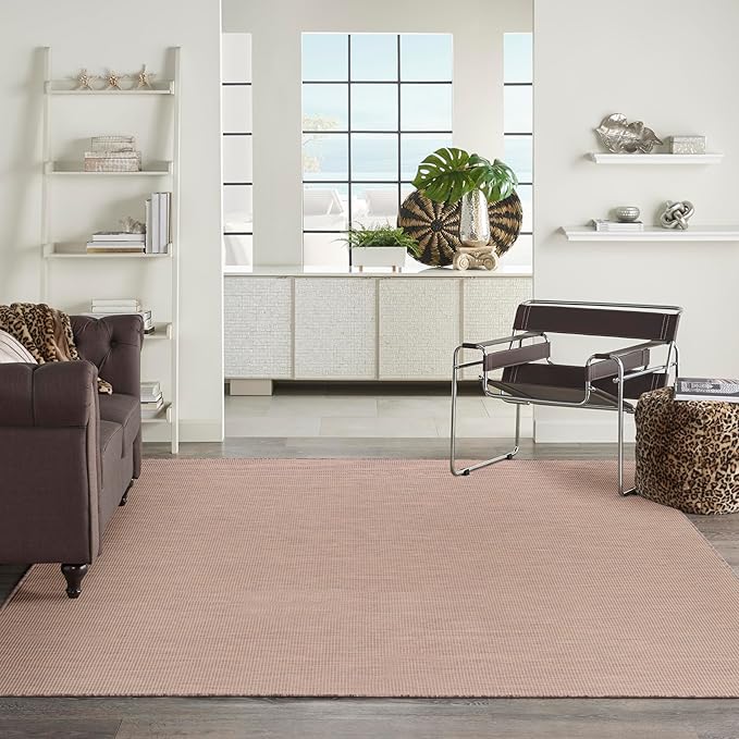 Nourison Home Positano Indoor/Outdoor Jute 9' x 12' Area Rug, Easy Cleaning, Non Shedding, Bed Room, Living Room, Dining Room, Backyard, Deck, Patio (9x12)-Ruum Studio Home