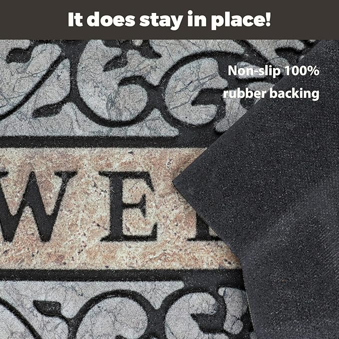 24 * 36" Heavy Duty Welcome Mats Outdoor No Slip Rubber Outdoor Mats for Home Entrance-Ruum Studio Home