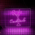 Personalized Beer O'Clock Neon Sign, Custom Wall Sign for Home Bar, Man Cave, Pub, Game Room, LED Beer Light Decor (Cocktail Bar)-Ruum Studio Home