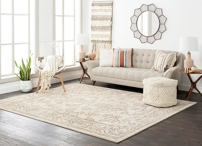 Mark&Day Pouf Ottoman, Prellenkirchen Modern White Cube Pouf Foot Rest for Living Room, Bedroom and Boho Home Decor (18"x18"x18")-Ruum Studio Home