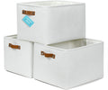 OrganiHaus Extra Large Fabric Storage Bins for Shelves 16x13in, Closet Storage Baskets for Shelf Organizing, Canvas Rectangle Bins for Organization, Linnen Baskets for Organizing - Off-White-Ruum Studio Home