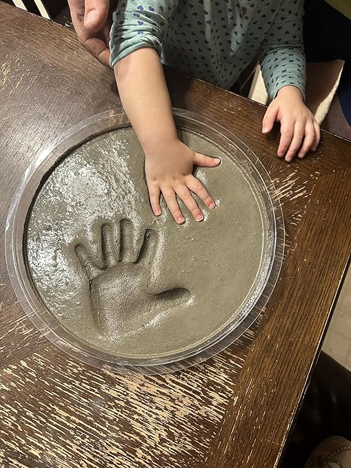 Large DIY Stepping Stone Kit, Handprint Stepping Stone, Mother's Day Gift, Footprint Stepping Stone (10 Inch + Stamp Set)-Ruum Studio Home