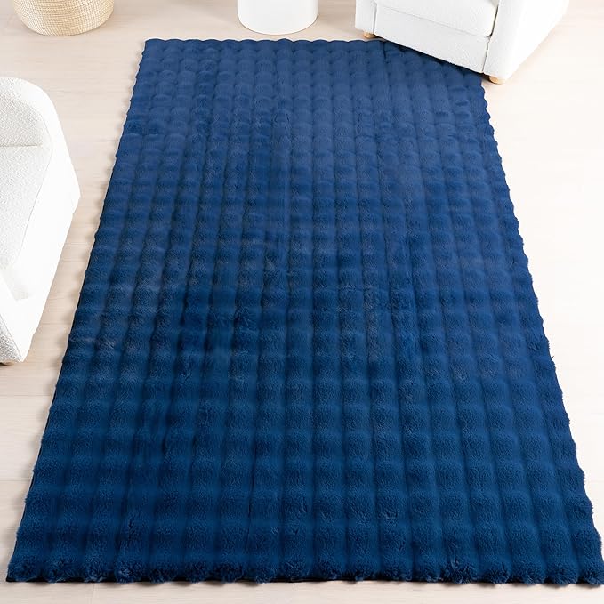 nuLOOM Jeni Checkered 2'6" x 8' Machine Washable Runner Rug for Living Room Bedroom Dining Room Entryway Hallway Kitchen, Navy-Ruum Studio Home
