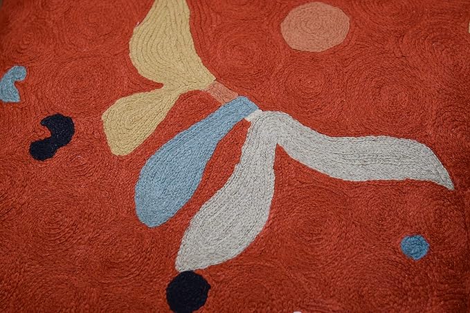 Kandinsky Modern Pillow Cover Orange Abstract Pillowcase Modern Chair Cushion Contemporary Pillowsham Outdoor Mid Century Chair Handmade Wool Size 18x18-Ruum Studio Home