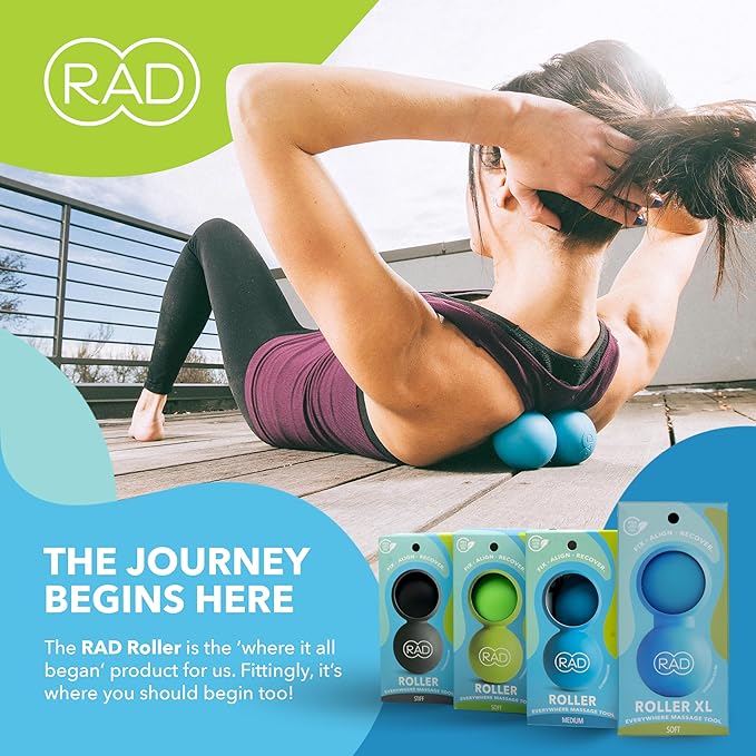 RAD XL Peanut Massage Ball – High Density Yoga Deep Tissue Roller Ball – Myofascial Release for Back, Neck, Feet, Psoas & Spine – Suboccipital & Thoracic Trigger Point Therapy-Ruum Studio Home