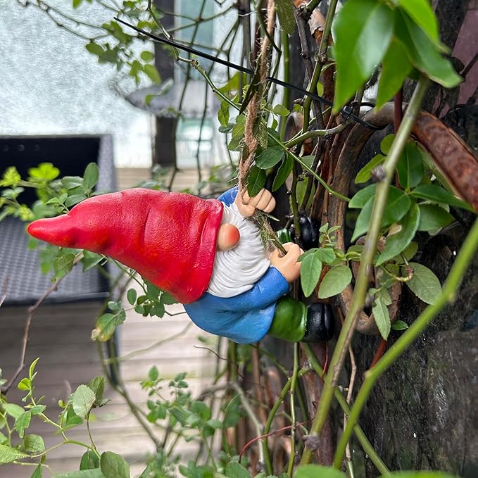 Hanging Gnome Garden Statue Decoration,Climbing Gnomes Statue Figurine Ornament for Indoor Outdoor Home Garden Decor-Ruum Studio Home