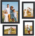Sheffield Home 4 Piece Gallery Wall Frame Set, 8x10 Inch, 5x7 Inch, and 4x6 Inch, Black-Ruum Studio Home