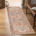 Keen Home Design 2x7 Rug - Machine Washable Runner Rug with Non-Slip Backing, Ideal for Hallway, Entryway, Kitchen, Laundry Room - Vintage, Easy Clean, Durable, Low Pile Rug - (2'6" x 7')-Ruum Studio Home