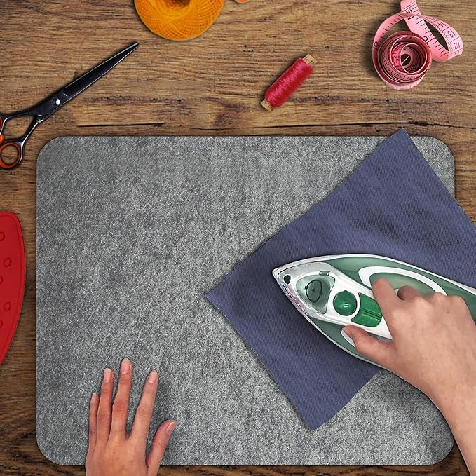 ZOMONETI 18" x 14" Wool Pressing Mat 100% New Zealand Felted Wool Ironing Mat Pad Blanket for Quilter, Sewing, Quilting Supplies and Notions-Ruum Studio Home