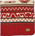 Inca Aztec Throw, Queen, King Blanket | Southwest Indian Navajo Boho Style | Native Cover for Camping, Bedding, Couch, Vanlife | Faux Alpaca, Lightweight, Hypoallergenic (Inti Red, Queen)-Ruum Studio Home