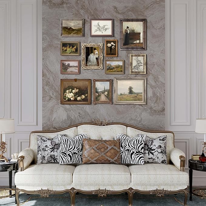 LANCHI95 12 Pcs Vintage Wall Art Decor, Vintage Art Prints, Vintage Posters for Room, Moody gallery wall art, Eclectic French Country Pictures Wall Decor for Bedroom (UNFRAMED)-Ruum Studio Home