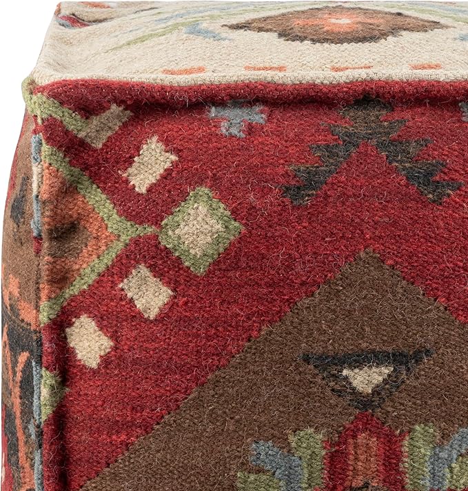 Mark&Day Pouf Ottoman, Gaubitsch Rustic Camel Cube Pouf Foot Rest for Living Room, Bedroom and Boho Home Decor (18"x18"x18")-Ruum Studio Home