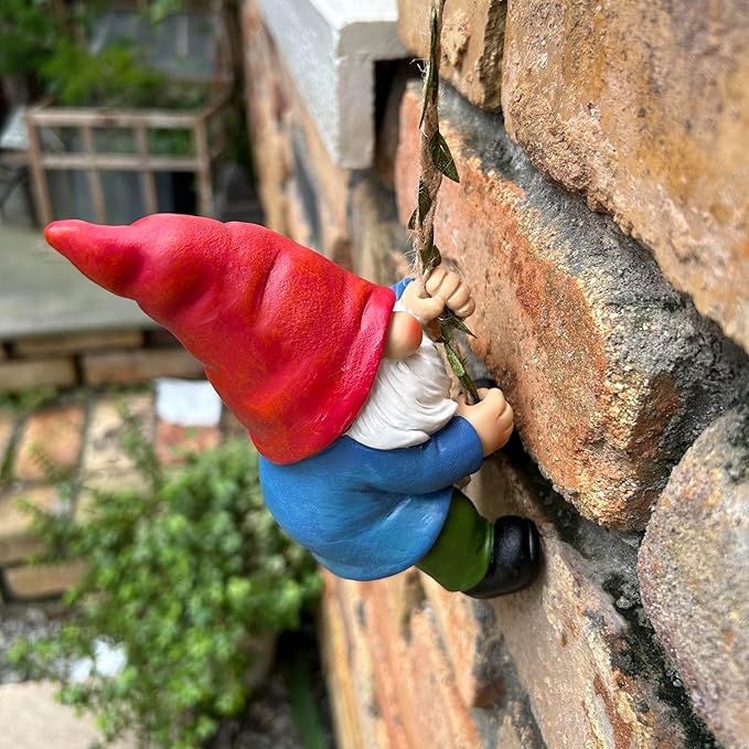 Hanging Gnome Garden Statue Decoration,Climbing Gnomes Statue Figurine Ornament for Indoor Outdoor Home Garden Decor-Ruum Studio Home