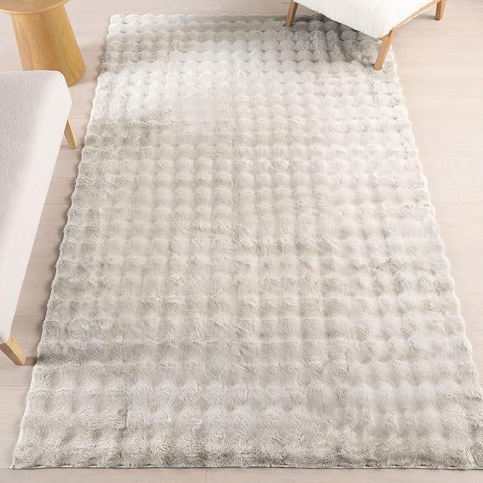 nuLOOM 5' x 8' Cozy Plush Area Rug, Machine Washable, Non-Slip, Soft Fluffy Shag Carpet for Living Room Bedroom Kids Room Nursery Home Decor, Jeni Grey-Ruum Studio Home