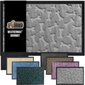 GORILLA GRIP 100% Waterproof All-Season WeatherMax Doormat, US Designed Natural Rubber, Stain and Fade Resistant, Low Profile Indoor Outdoor Door Mats, Easy Clean Patio Mat, 17x29, Light Gray Bones-Ruum Studio Home