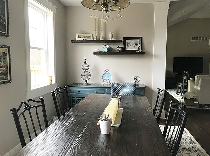 joelsantiques 54 Inch Wooden Floating Shelves for Wall - 54x6x2 in - Made of Natural Wood - Long Heavy Duty Rustic Wall Shelves for Bedroom - Perfect for Living Room, Kitchen - Mocha-Ruum Studio Home