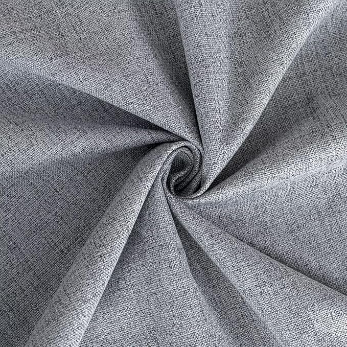 Blackout Curtains 72 Inch Length 2 Panels Set, 100% Black Out Textured Thermal Curtains, Grommet Privacy Light Blocking Drapes for Living Room Bedroom Luxury Decor(52W × 72L inch, Light Grey)-Ruum Studio Home