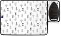 Encasa Homes Ironing Mat/Pad (Small 28"x20") with 3mm Padding & Silicone Iron Rest for Steam Pressing on Tabletop or Bed - Heat Resistant, Portable, Quilting & Travel Blanket - Black Arrow-Ruum Studio Home