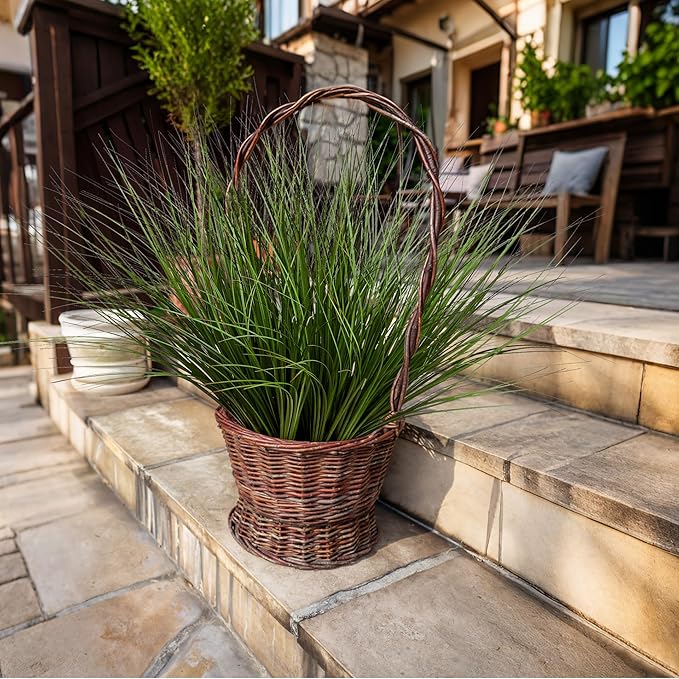 8PCS 17.3" Fake Plants Artificial Wheat Grass Greenery Plastic Plants Fake Grass Artificial Plants for Outdoor Decor Artificial Flower with Greenery Stems for Indoor Home Decoration-Ruum Studio Home