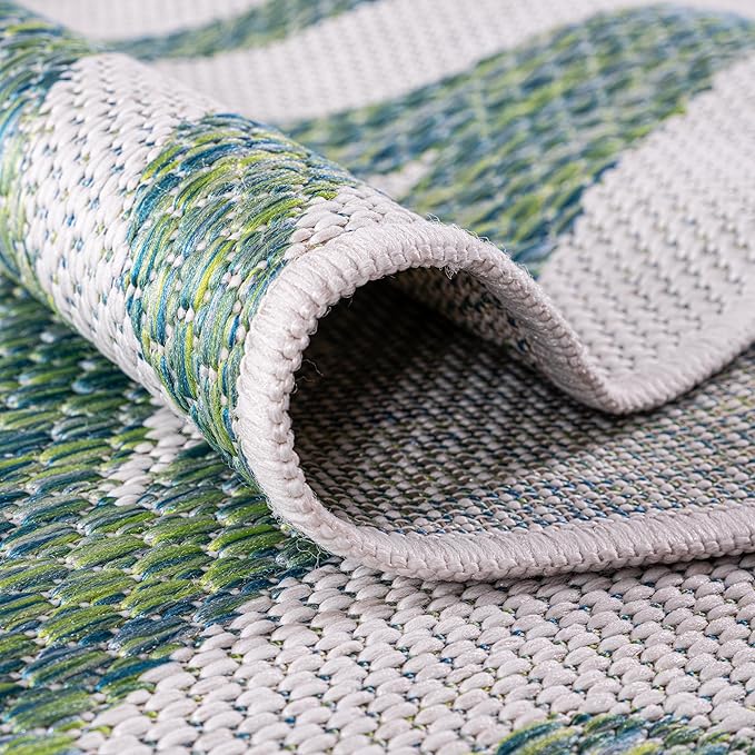 Keen Home Design Terrace Outdoor Area Rug - 4x6 Washable Indoor/Outdoor Rug for Patio, Kitchen, Balcony, Beach, Garden, Deck and Porch, Size: 3'10"x5'7"-Ruum Studio Home