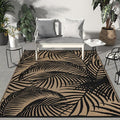 GENIMO Outdoor Rug 5' x 8' Waterproof for Patio Clearance, Reversible Plastic Straw Camping Carpet, Lightweight Mats for Rv, Backyard, Deck, Porch, Picnic, Beach, Balcony, Black & Brown-Ruum Studio Home