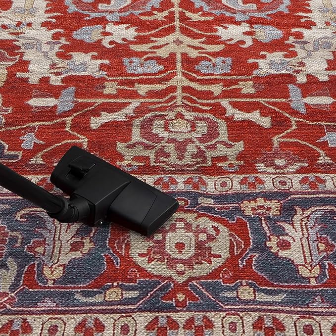 Keen Home Design 8x10 Rug - Machine Washable Area Rug with Non-Slip Backing, Ideal for Living Room, Dining Room, Bedroom - Vintage, Easy Clean, Durable, Low Pile Rug - (8' x 10')-Ruum Studio Home