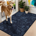 BEQHAUSE Dirt Trapper Door Mat 32"x48" Non-Slip Door Mats Washable Entryway Rugs Stain Resistant Doormat Absorbent Welcome Floor Mat for Front Back Door, Muddy Wet Shoes & Paws,Blue-Ruum Studio Home