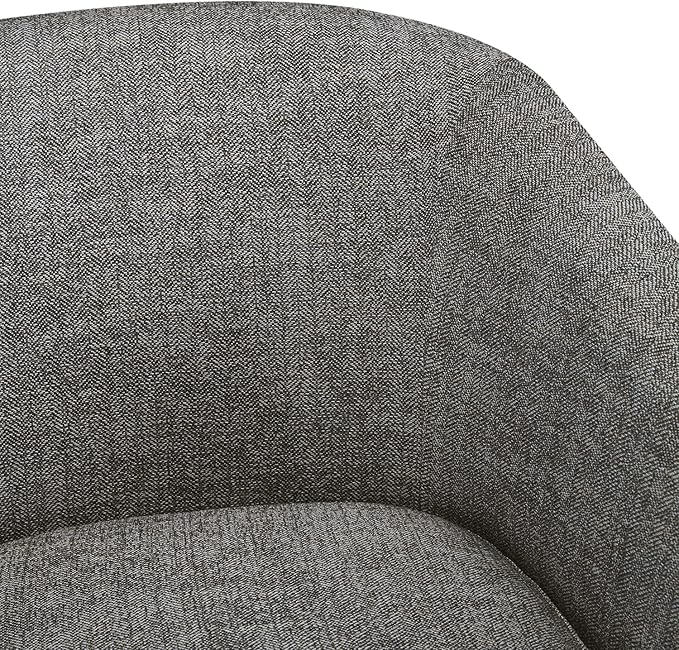 CHITA Swivel Accent Chair, FSC Certified Upholstered Fabric Barrel Chair for Living Room, Fully Assembled, Pebble Grey-Ruum Studio Home