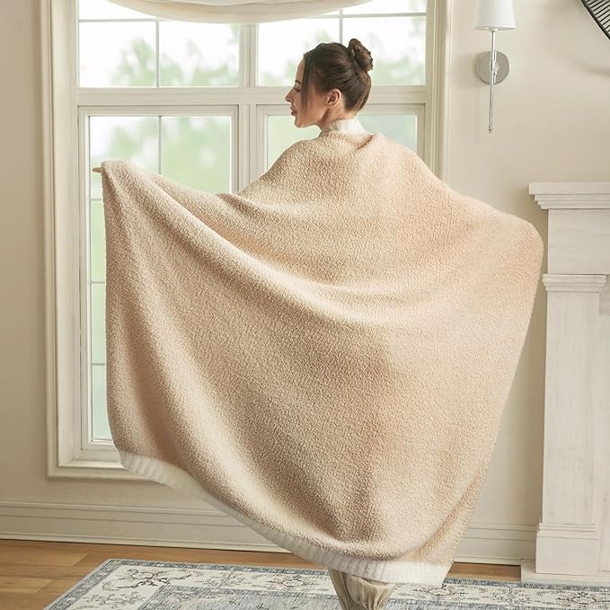 Joiedomi Throw Blanket for Couch Bed, Light Camel Knitted Blankets Gifts for Women Mom Girls, Cozy Cute Soft Throw Home Room Decor Aesthetic for Women Mothers Birthday Gifts 50x70 Inches-Ruum Studio Home