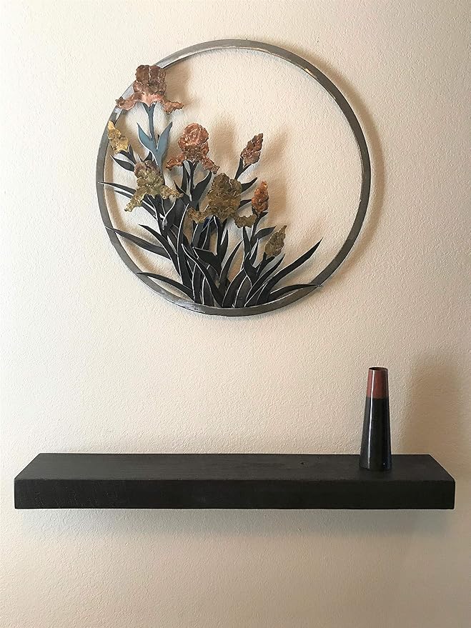 Joel's Antiques 18 Inch Wooden Floating Shelves for Wall - 18x8x2 in - Made of Natural Wood - Short Heavy Duty Rustic Wall Shelves for Bedroom - Perfect for Living Room, Kitchen - Black-Ruum Studio Home