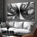 Large Abstract Canvas Wall Art Living Room Black Art Wall Decor for Office Teenage Boy Room Decor 29 x 59 Inch-Ruum Studio Home