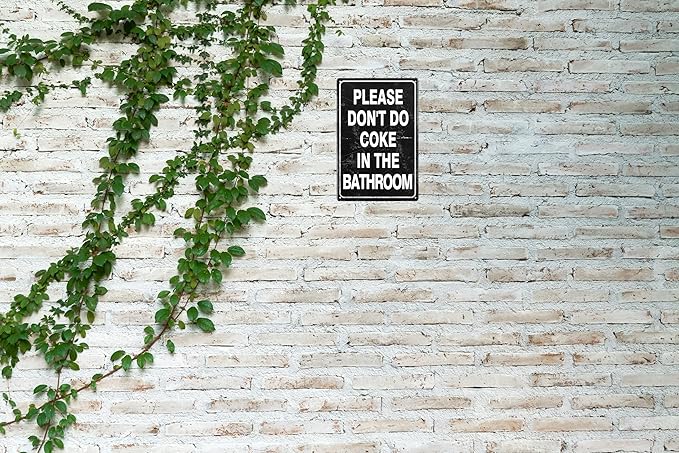 Vintage Tin Sign Retro Metal Funny Bathroom Signs for Home Decor Stylish Wall Art Plaques Gift for Bathroom Kitchen and Gothic Wall Decor in Every Room 12x8 in-Ruum Studio Home