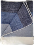 LATITUDE ZERO Alpaca Wool Throw Blanket | Warm, Ultra-Soft, Breathable, Non-Itchy Blanket-Throw | Hypoallergenic and Beautiful Fabric (Blue)-Ruum Studio Home