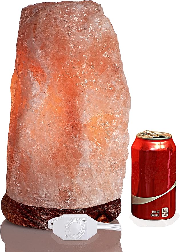 LN-09 Natural Himalayan Crystal Rock Sea Salt Lamp Air Purifier 19~25 lbs, Hymilain Pink Large Lamps, Night Light, UL Listed Cord w/Dimmer Control Switch, Quality Gift Packaging-Ruum Studio Home