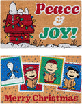 Gertmenian Peanuts Snoopy Coir Doormat - 2x3 Welcome Mat (2-Pack), Ideal for High Traffic Areas in Front Door, Garage, Entryway - Peace & Joy, 80023-Ruum Studio Home